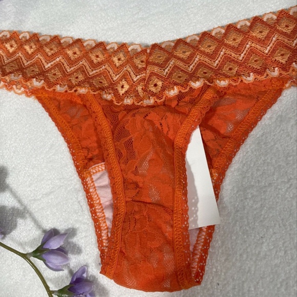NWT Hanky Panky (4911) Lace Low Rise Thong in Orange‎ [SZ O/S ] - Picture 9 of 11
